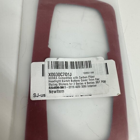 Winka Compatible with Carbon Fiber Headlight Switch Buttons Cover Trim BMW - Picture 5 of 5